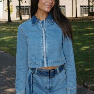 These three boutique Denim Skort set